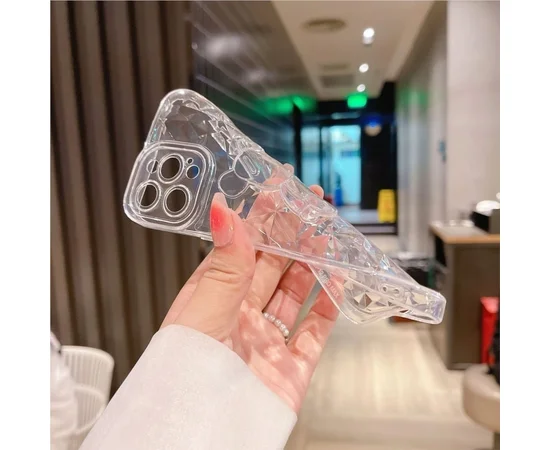 Силиконовый чехол "Bear Diamond" для Apple iPhone 12 Pro Прозрачный