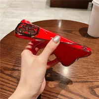 Силиконовый чехол "Enhanced Gold Plated" для iPhone 13 Pro Max Красный