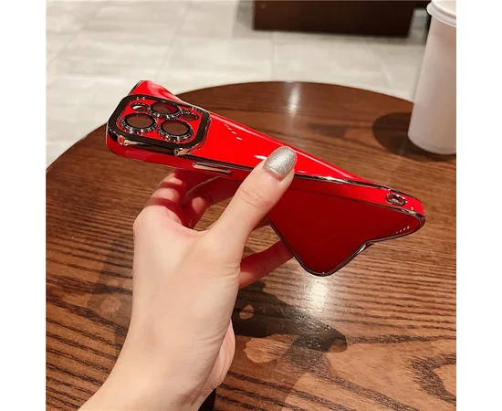 Силиконовый чехол "Enhanced Gold Plated" для iPhone 13 Pro Max Красный