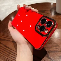 Силиконовый чехол "Enhanced Gold Plated" для iPhone 13 Pro Max Красный