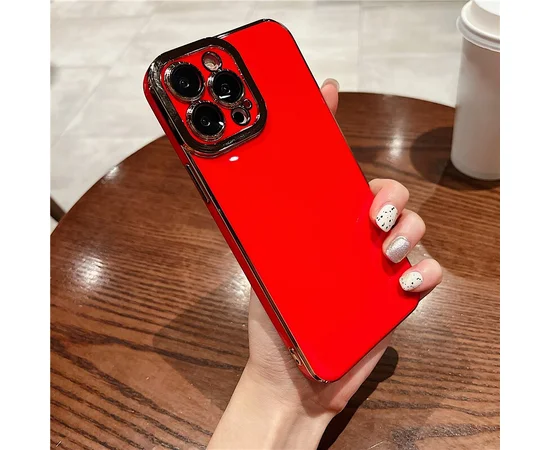 Силиконовый чехол "Enhanced Gold Plated" для iPhone 13 Pro Max Красный