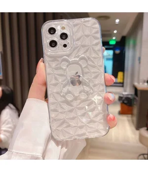 Силиконовый чехол "Bear Diamond" для Apple iPhone 12 Pro Прозрачный Силиконовый чехол "Bear Diamond" для Apple iPhone 12 Pro Прозрачный