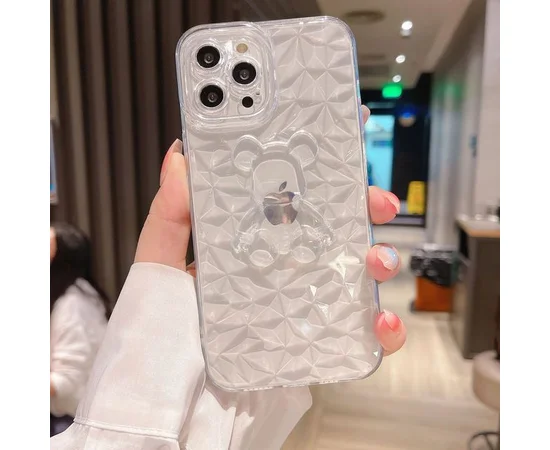 Силіконовий чохол "Bear Diamond" для Apple iPhone 12 Pro Прозорий