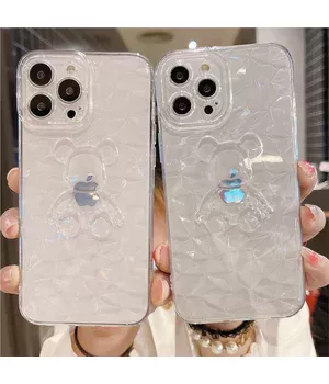 Силиконовый чехол "Bear Diamond" для Apple iPhone 12 Pro Прозрачный Силиконовый чехол "Bear Diamond" для Apple iPhone 12 Pro Прозрачный
