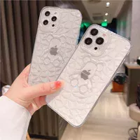 Силиконовый чехол "Bear Diamond" для Apple iPhone 13 Pro Прозрачный