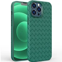 Силиконовый чехол "Weaving" зеленый для iPhone 13 Pro Max