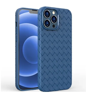 Силіконовий чохол "Weaving" синій для iPhone 12 Pro Max