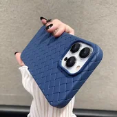 Силиконовый чехол "Weaving" синий для iPhone 12 Pro Max