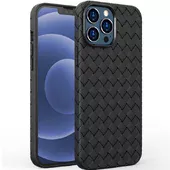 Силіконовий чохол "Weaving" чорний для iPhone 12 Pro Max