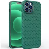 Силиконовый чехол "Weaving" зеленый для iPhone 13 Pro Max