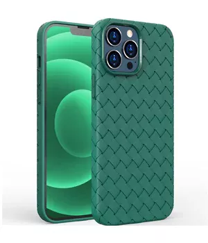 Силіконовий чохол "Weaving" зелений для iPhone 13 Pro Max