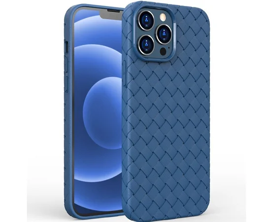 Силіконовий чохол "Weaving" синій для iPhone 13 Pro Max