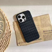 Силиконовый чехол "Weaving" черный для iPhone 13 Pro Max