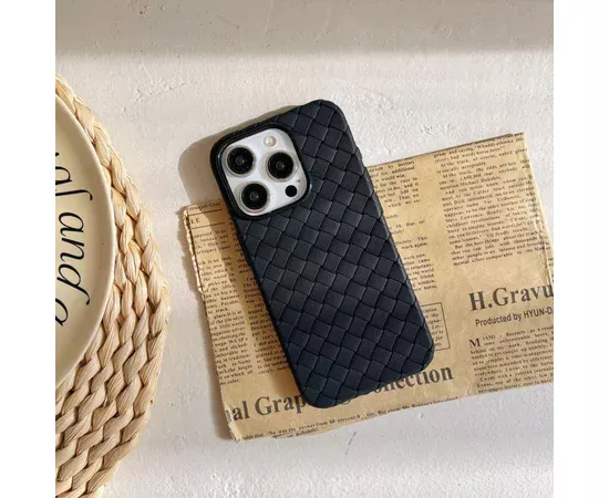 Силіконовий чохол "Weaving" чорний для iPhone 12 Pro Max