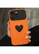 Силиконовый чехол "Black Heart" для iPhone 16 Pro Max Оранжевый