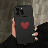 Силиконовый чехол "Black Heart" для iPhone 14 Pro Max Черный
