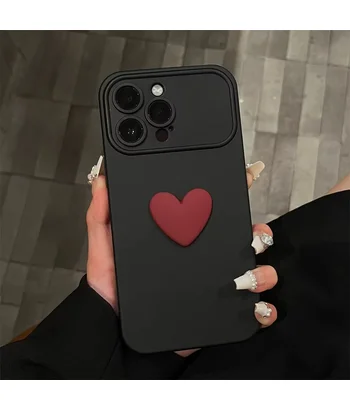 Силіконовий чохол "Black Heart" для iPhone 14 Pro Max Чорний