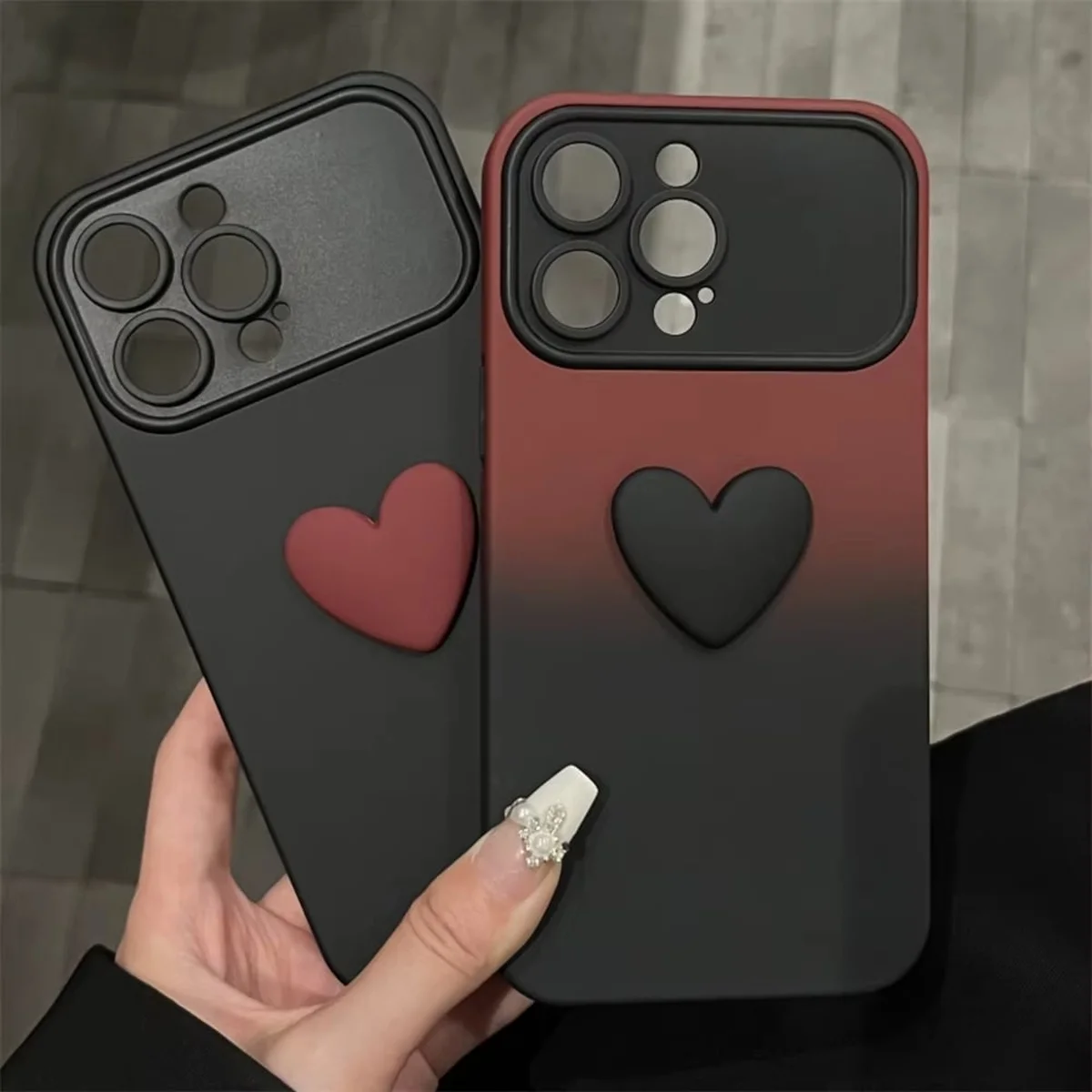 Силиконовый чехол "Black Heart" для iPhone 14 Pro Max Черный