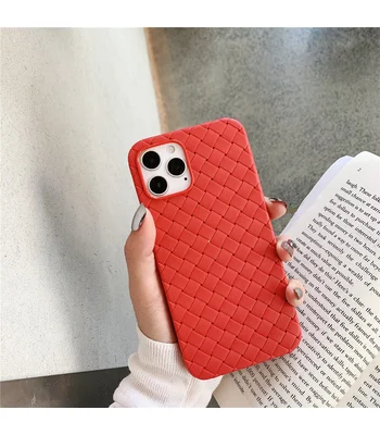 Силіконовий чохол "Weaving" червоний для iPhone 13 Pro Max