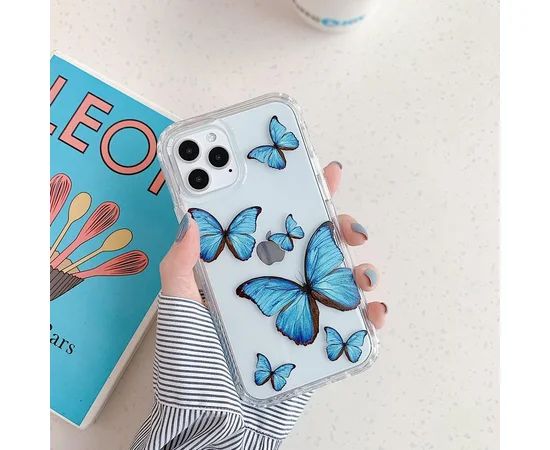 Силиконовый чехол "Бабочки Morpho" для iPhone 13 Pro
