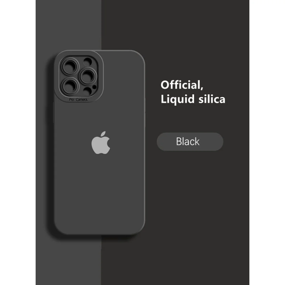 Силиконовый чехол "Luxury Soft Matte" черный для iPhone 13 Pro