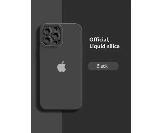 Силиконовый чехол "Luxury Soft Matte" черный для iPhone 13 Pro