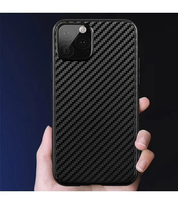 Силіконовий чохол "Carbon Fiber" чорний для iPhone 13 Pro Max