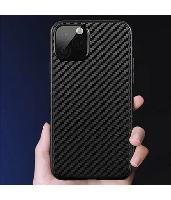Силіконовий чохол "Carbon Fiber" чорний для iPhone 13 Pro Max