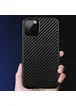 Силиконовый чехол "Carbon Fiber" черный для iPhone 13 Pro Max