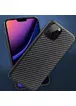 Силиконовый чехол "Carbon Fiber" черный для iPhone 13 Pro Max