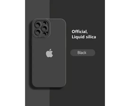 Силіконовий чохол "Luxury Soft Matte" чорний для iPhone 13 Pro