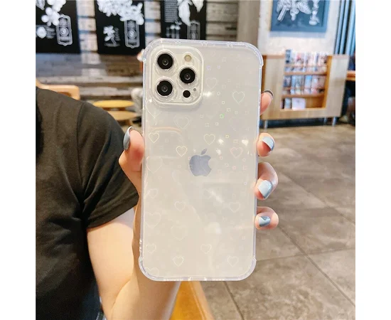 Силіконовий чохол "Holographic Hearts" для iPhone 13 Pro