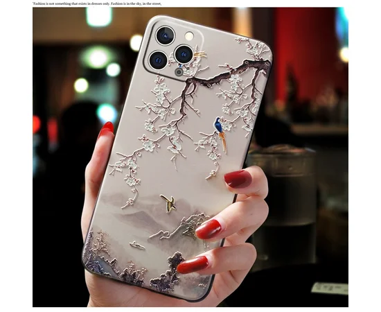 Силиконовый 3D чехол "Relief Flower" №2 для iPhone 13 Pro