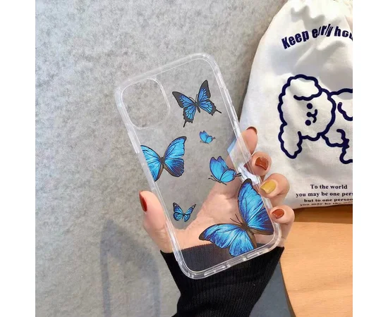 Силіконовий чохол "Метелики Morpho" для iPhone 12 Pro / 12