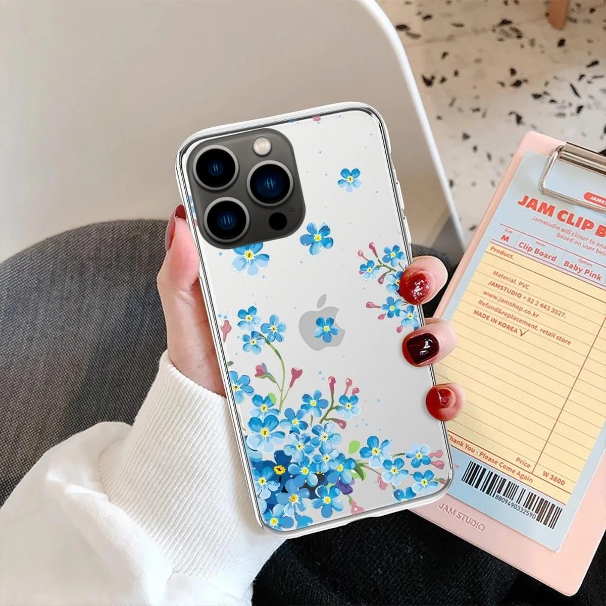 Силиконовый чехол "Flowers" №3 для iPhone 13 Pro