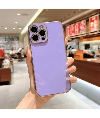 Силіконовий чохол "Gold Plated" бузковий для iPhone 13 Pro Силіконовий чохол "Gold Plated" бузковий для iPhone 13 Pro