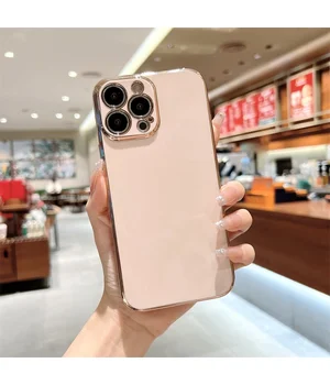 Силіконовий чохол "Gold Plated" Pink Sand для iPhone 13 Pro