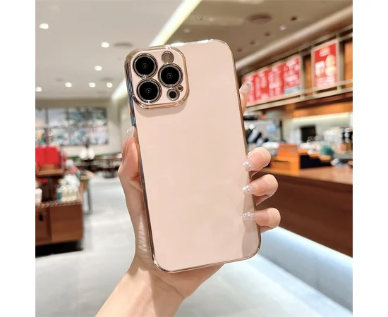 Силиконовый чехол "Gold Plated" Pink Sand для iPhone 13 Pro Max