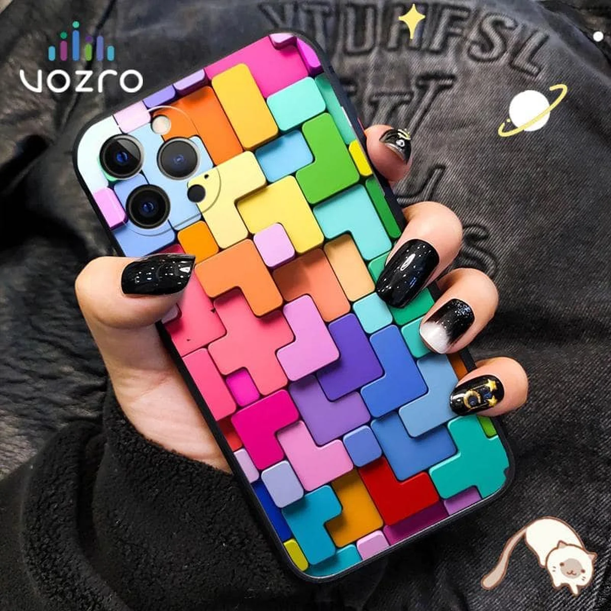Силиконовый чехол "Colorful Block" для iPhone 13 Pro