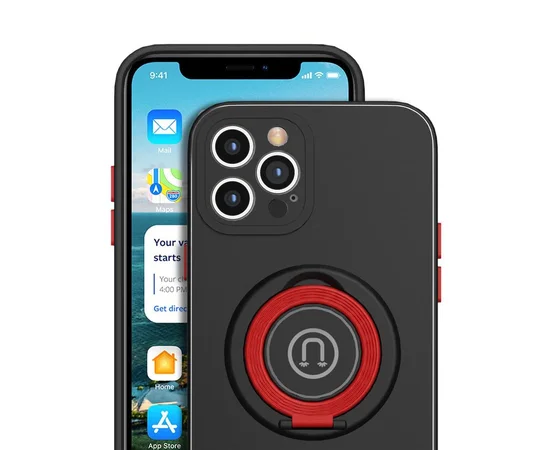 Силіконовий чохол "Magnetic" чорний для iPhone 12 Pro