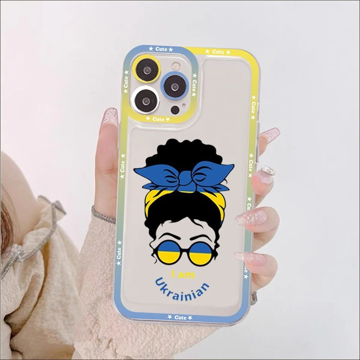 Силіконовий чохол "Cute" I Am ukrainian girl для iPhone 14 Pro Max