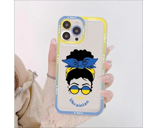 Силиконовый чехол "Cute" I Am ukrainian girl для iPhone 14 Pro