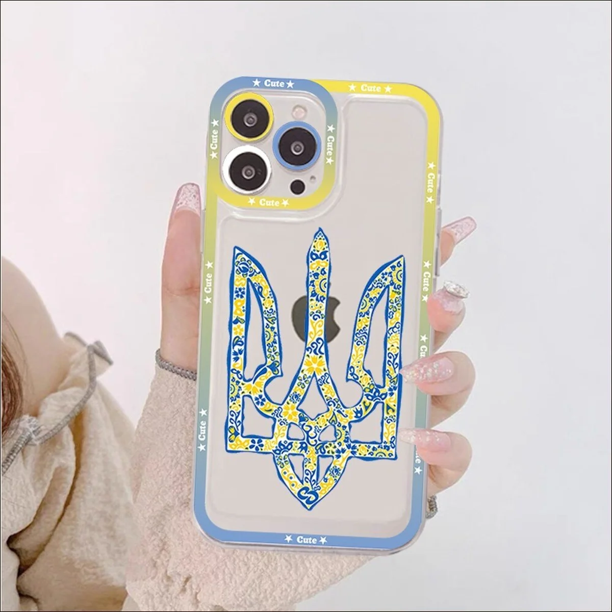 Силиконовый чехол "Cute" Трезуб для iPhone 14 Pro