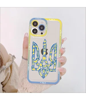 Силіконовий чохол "Cute" Тризуб для iPhone 14 Pro