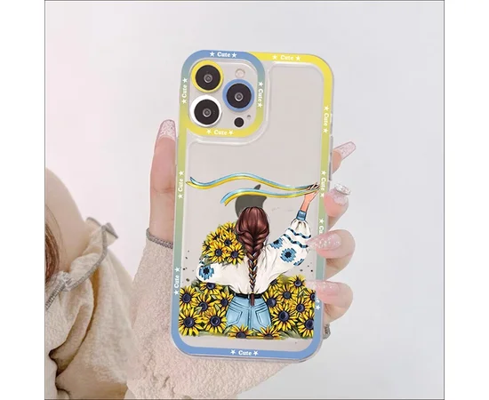 Силиконовый чехол "Cute" Ukrainian girl для iPhone 13 Pro Max