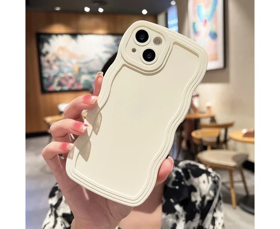 Силиконовый чехол "Candy Wavy" для Apple iPhone 14 / 13 Белый