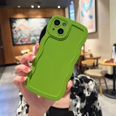 Силиконовый чехол "Candy Wavy" для Apple iPhone 15 Plus Зеленый