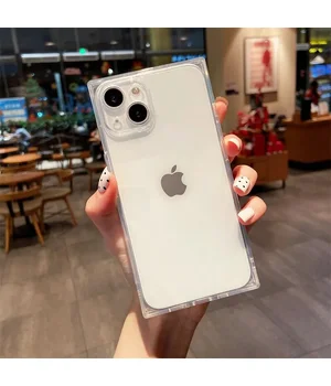 Силиконовый чехол "Square" квадратный для iPhone 15 Plus Прозрачный Силиконовый чехол "Square" квадратный для iPhone 15 Plus Прозрачный