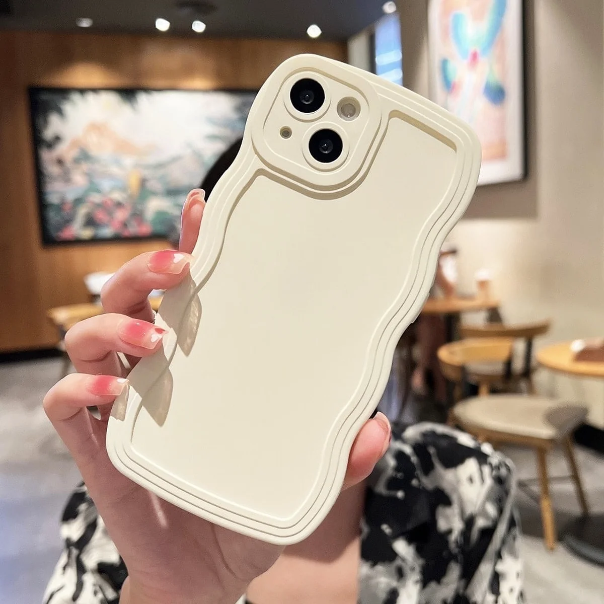 Силіконовий чохол "Candy Wavy" для Apple iPhone 15 Plus Білий