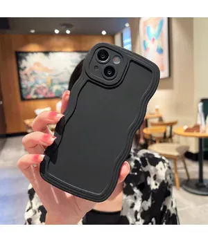 Силиконовый чехол "Candy Wavy" для Apple iPhone 15 Plus Черный Силиконовый чехол "Candy Wavy" для Apple iPhone 15 Plus Черный